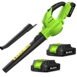 Cordless Leaf Blower - Green - Battery Powered
